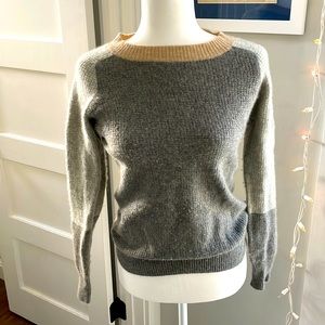 J.Crew 100% Italian cashmere color block sweater